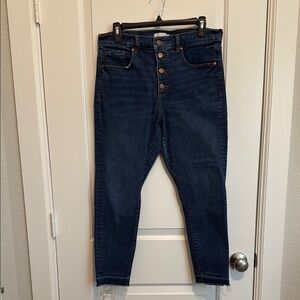 LOFT High Rise Dark Indigo Jeans